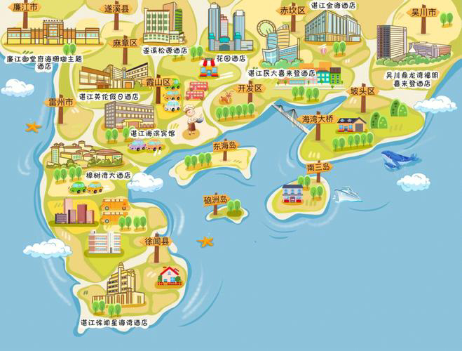 合江手绘地图旅游的艺术指南